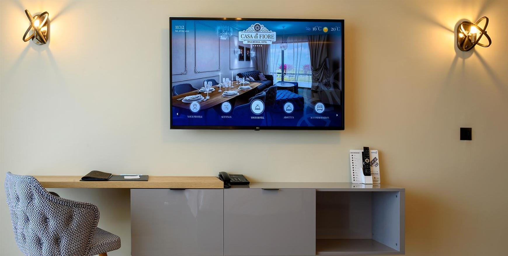 Casa Di Fiore Spa And Medical Hotel, Mineral Pools & Private Beach Kranevo Ngoại thất bức ảnh A television with a built-in room automation system